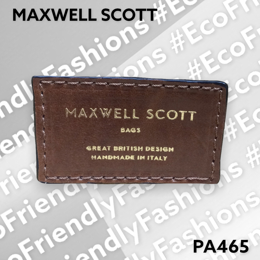 Maxwell Scott The Tutti Brown Leather Briefcase Document Bag Made In Italy - Picture 11 of 13